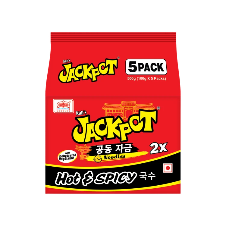Kab's Jackpot Hot & Spicy Flavoured Instant Noodles