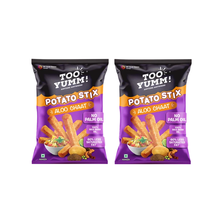 Too Yumm Baked Potato Stix Aloo Chaat Crisps - Pack of 2