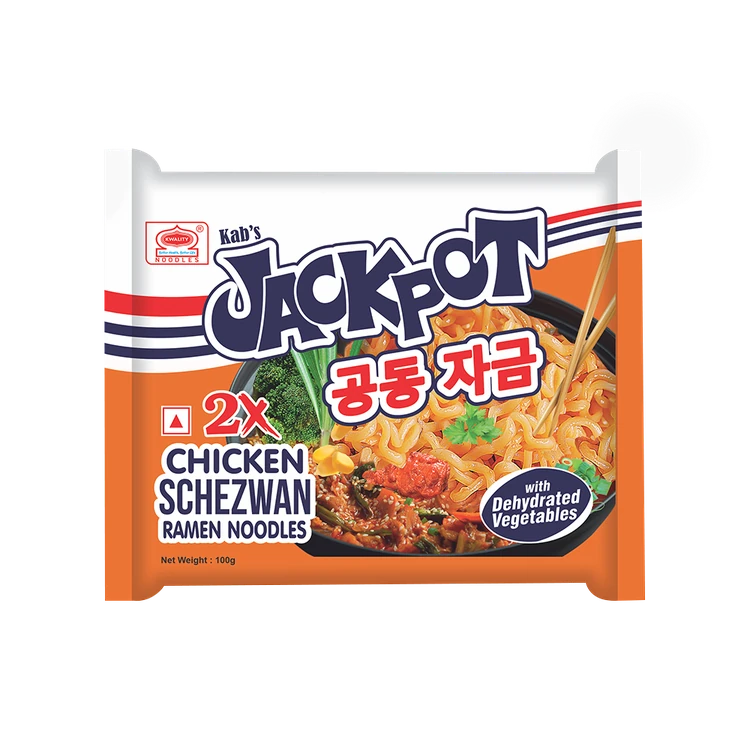 Kab's Jackpot 2X Chicken Schezwan Ramen Noodles