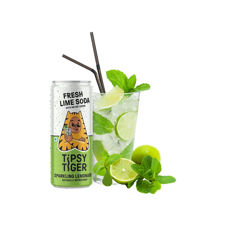 Tipsy Tiger Fresh Lime Soda Sparkling Lemonade