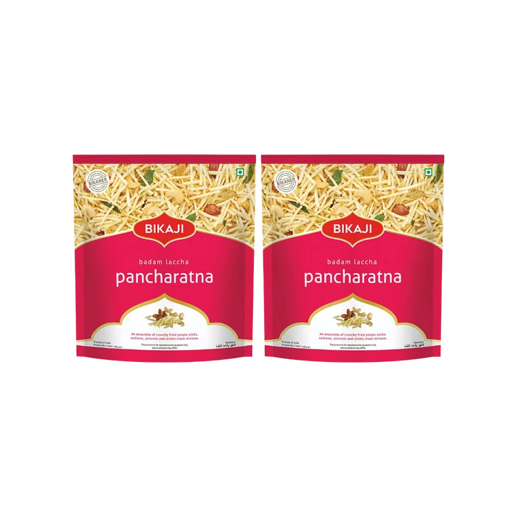 Bikaji Badam Lachha Mixture Namkeen - Pack of 2