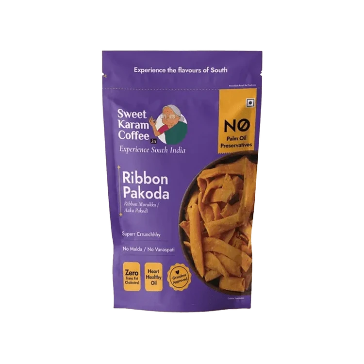 Sweet Karam Coffee Ribbon Pakoda / Murukku Namkeen, - No Palm Oil