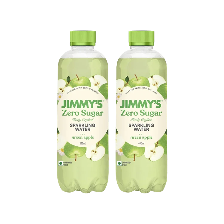 Jimmy's Zero Sugar Sparkling Water (Green Apple) - Pack of 2