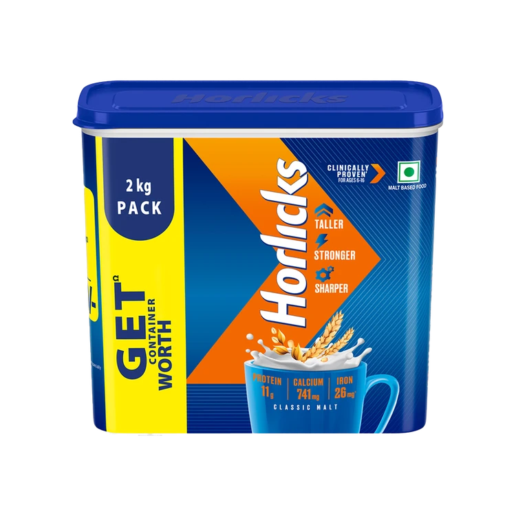Horlicks Classic Malt Drink Mix - Container free