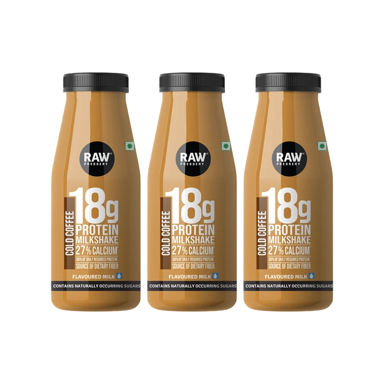 Raw Pressery Cold Coffee Protein Milkshake - Pack of 3
