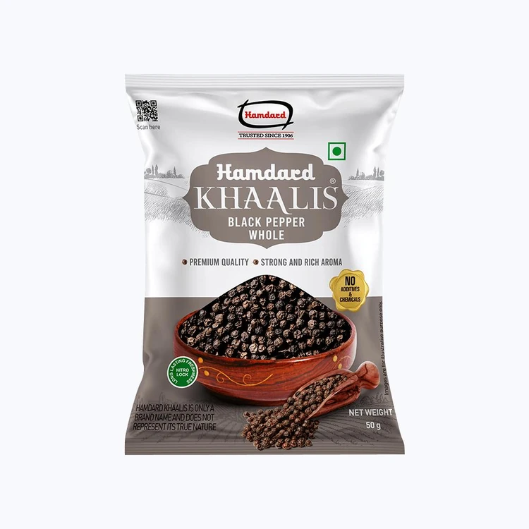 Hamdard Khaalis Whole Peppercorns (Menasu Kalu)