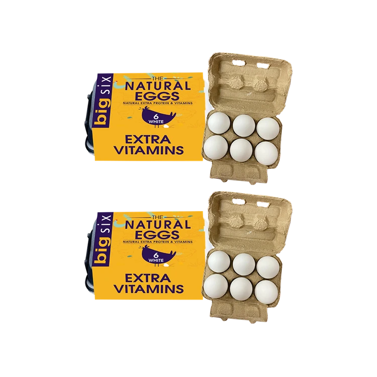The Natural Fresh White Protein Rich Eggs - 6 pieces - Pack of 2