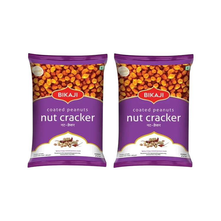 Bikaji Nut Cracker Coated Peanuts - Pack of 2