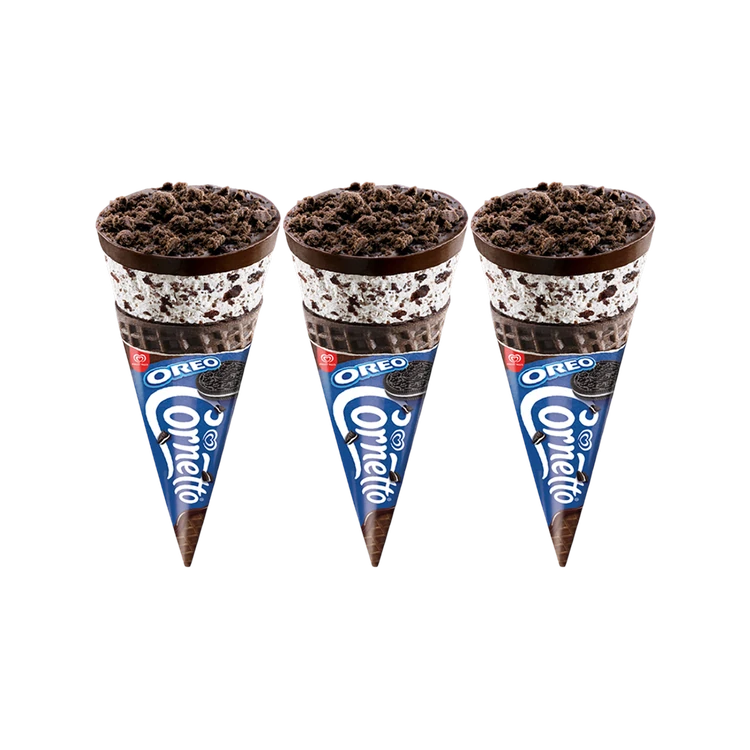 Kwality Walls Cornetto Oreo Frozen Dessert Cone - Pack of 3