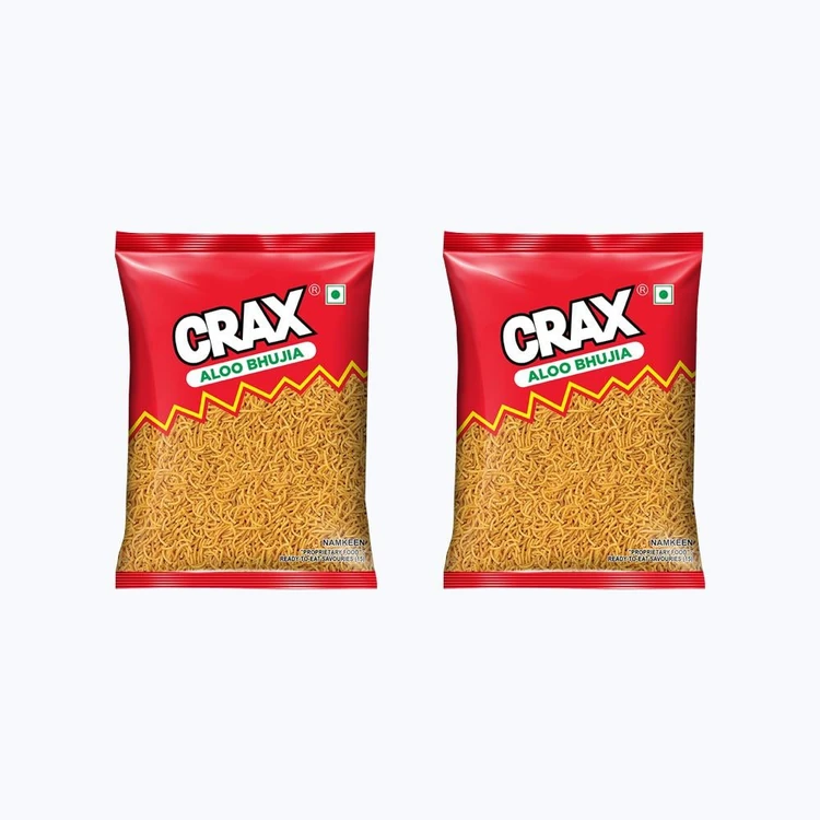 Crax Aloo Bhujia Namkeen Snacks - Pack of 2