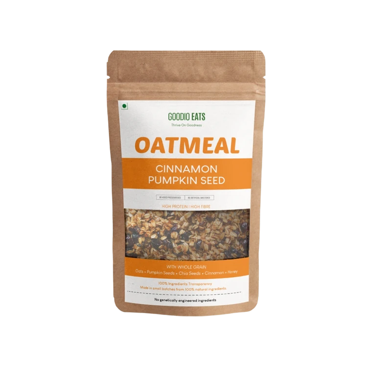 Goodio Eats - Thrive On Goodness Cinnamon Pumpkin Seeds Oatmeal