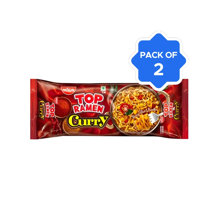 Top Ramen Curry Veg Noodles - Pack of 2