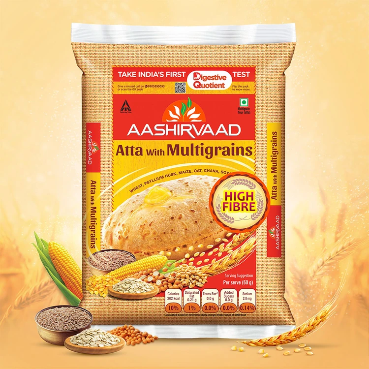 Aashirvaad High Fibre Atta with Multigrains - 1 kg (Siri Daanya Hittu)
