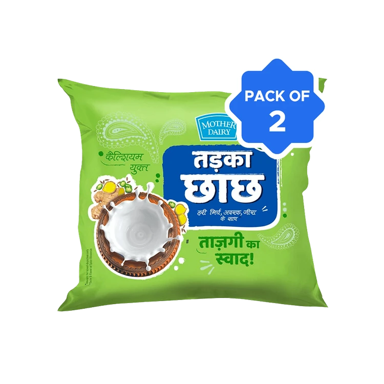 Mother Dairy Tadka Salted Buttermilk - Pack of 2