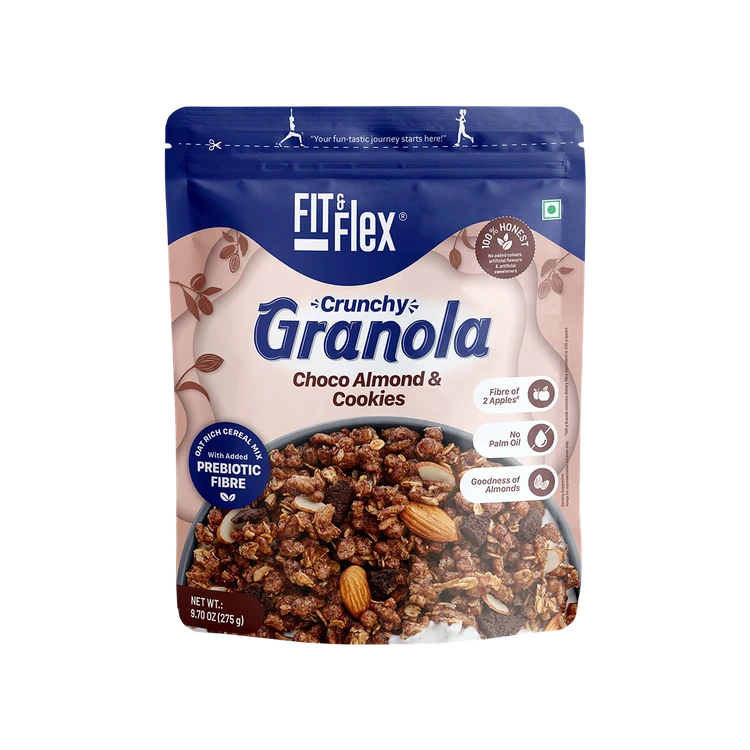Fit&Flex Crunchy Choco Almond & Cookies Granola