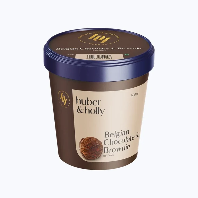 Huber & Holly Belgian Chocolate & Brownie Ice Cream Tub