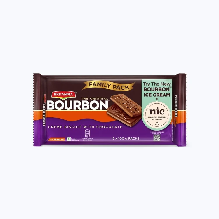Britannia The Original Bourbon Creme Biscuit - Buy 4 Get 1 Free