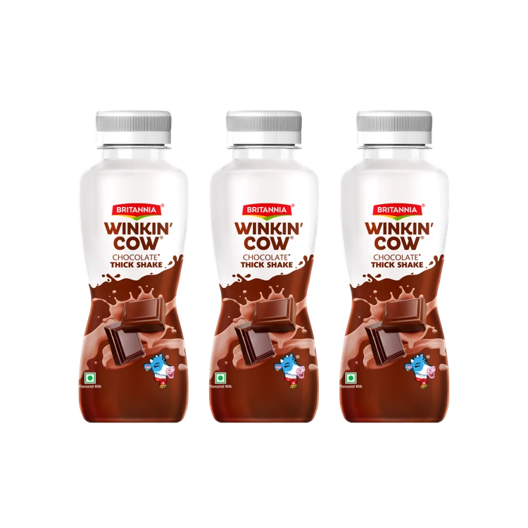 Britannia Winkin Cow Chocolate Thick Milkshake - Pack of 3