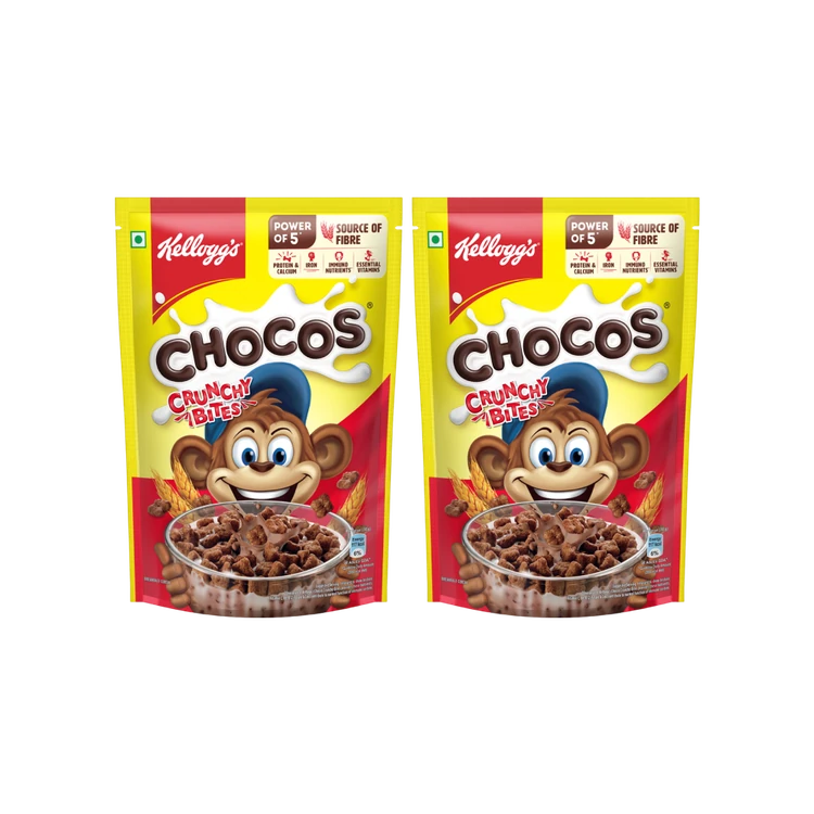 Kellogg's Chocos Crunchy Bites Kids Cereal - Pack of 2