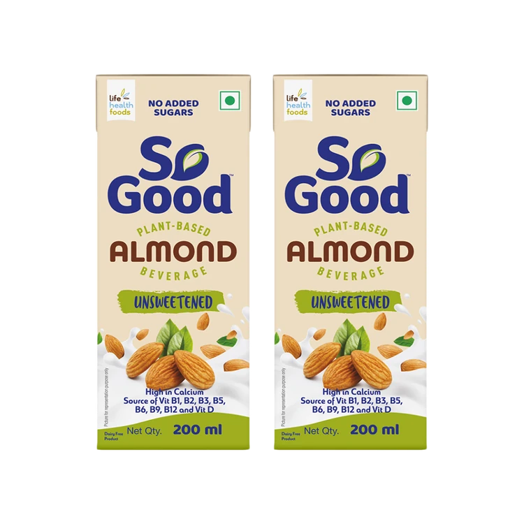 So Good Natural Unsweetened Almond Beverage - Pack of 2