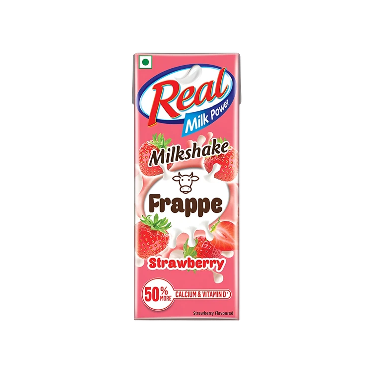 Real Milk Power Frappe Milkshake Strawberry