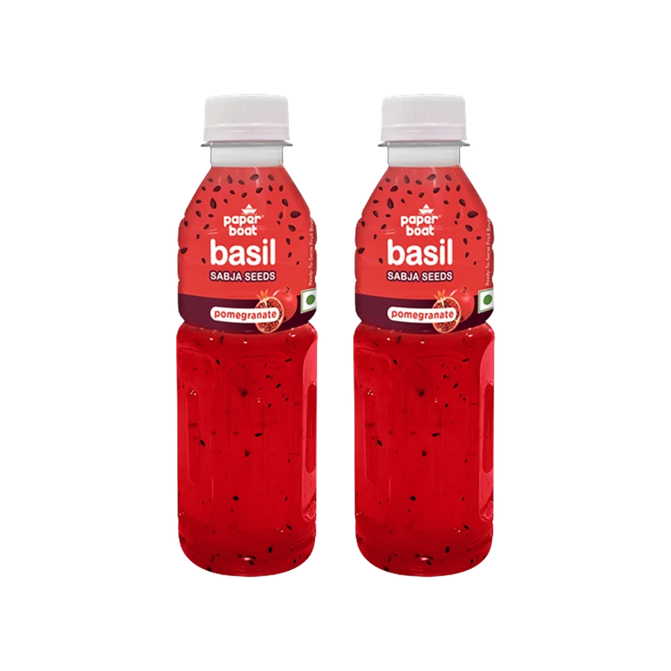 paper boat Basil Sabja Seeds Pomegranate Juice - Pack of 2