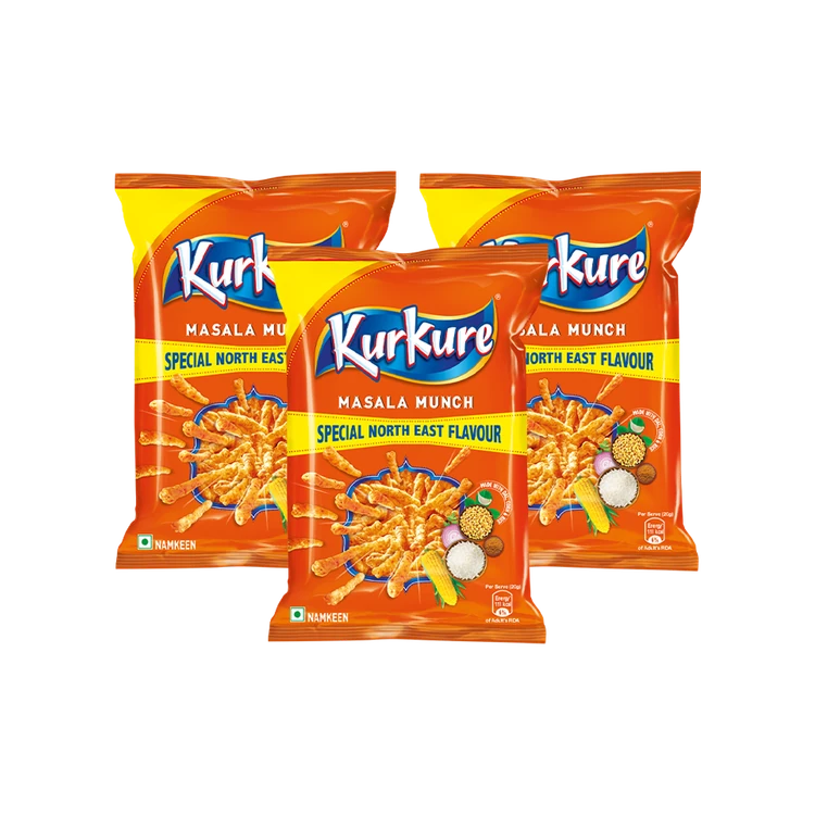 Kurkure Masala Munch Crisps - Pack of 3