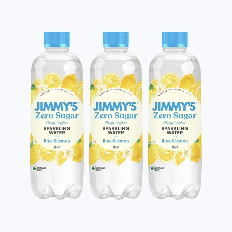 Jimmy's Zero Sugar Sparkling Water (Lime & Lemon) - Pack of 3
