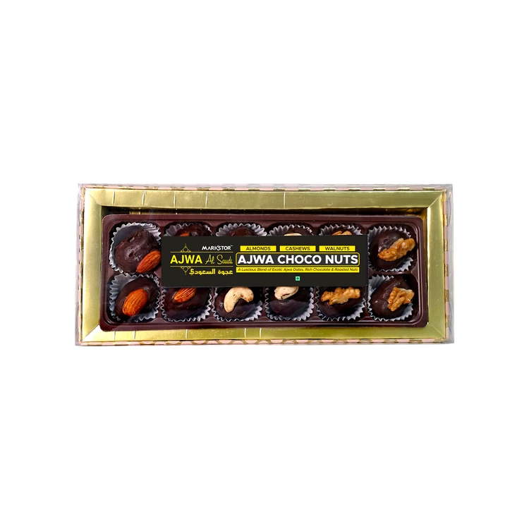 Markstor Ajwa Al-Saudi & Nuts Dark Chocolate Pack