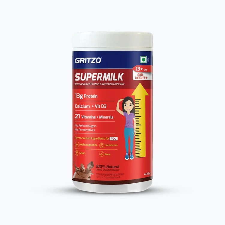Gritzo SuperMilk Girl Height+ Drink Mix (13+ years)