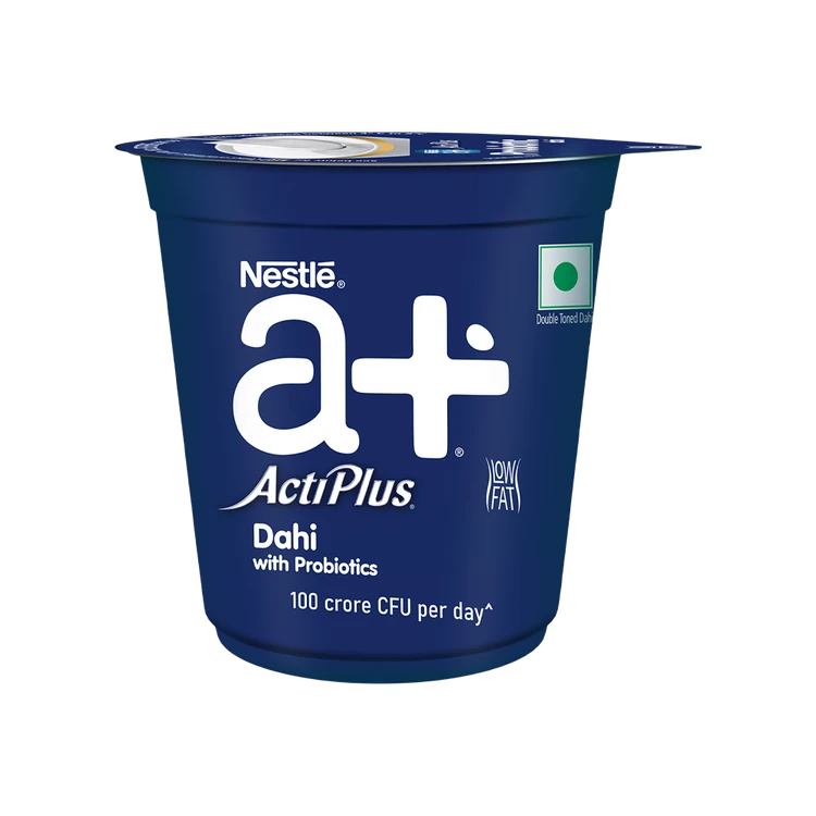 Nestle a+ ActiPlus Dahi, Low-fat Cup Curd with Probiotics