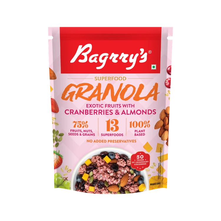 Bagrry's Exotic Fruits with Cranberries & Almonds Granola