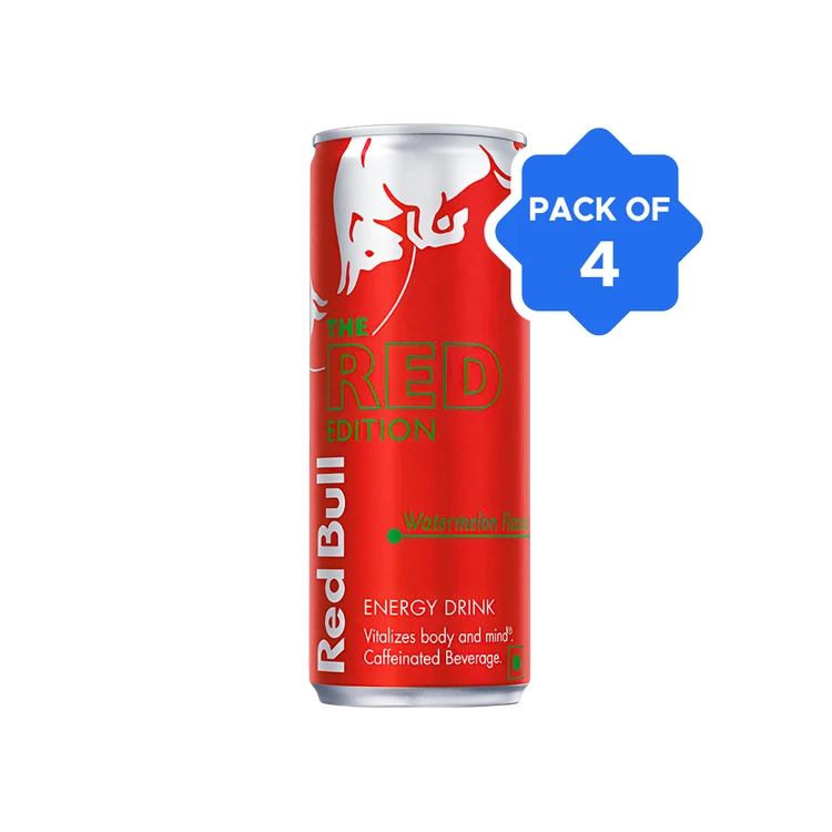 Red Bull Energy Drink - The Red Edition (250 ml) - Pack of 4