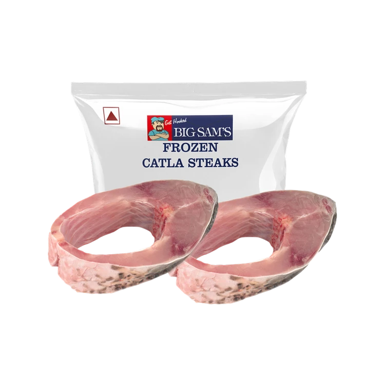 Big Sam's Frozen Catla Curry Cut Fish Steaks (Without Head)