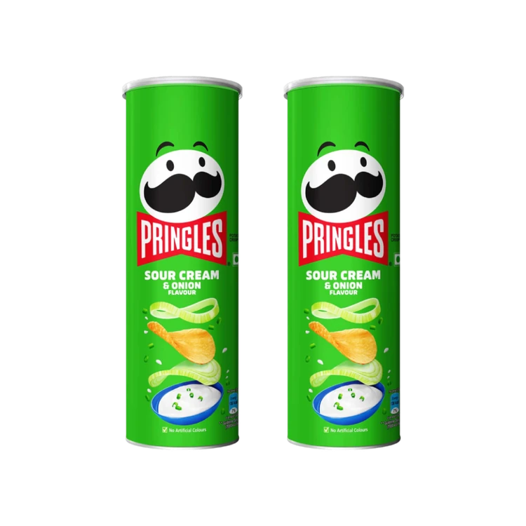 Pringles Sour Cream & Onion Potato Chips - Pack of 2