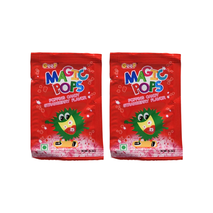 Magic Pops Popping Candy - Strawberry Flavour - Pack of 2