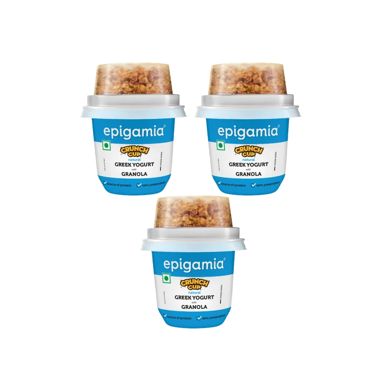epigamia Crunch Cup Greek Yogurt with Granola - Pack of 3