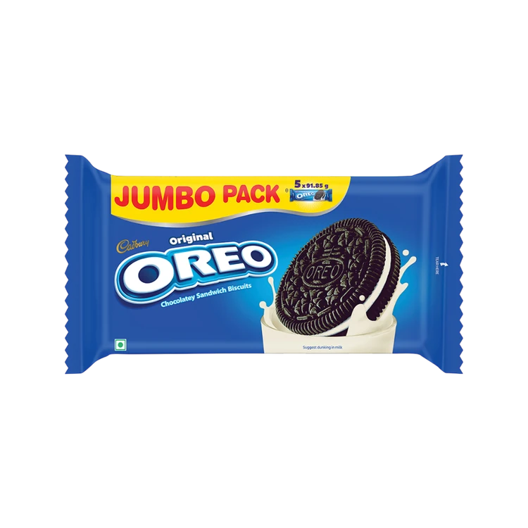 Cadbury Oreo Vanilla Sandwich Cream Biscuits Jumbo Pack