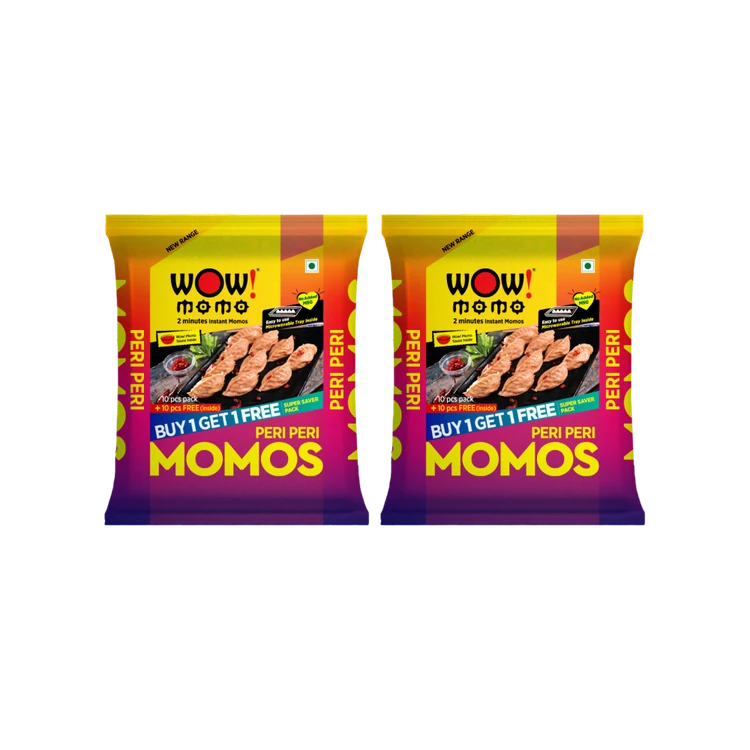 Wow! Momo Peri Peri Momos - Buy 1 Get 1 Free - Pack of 2