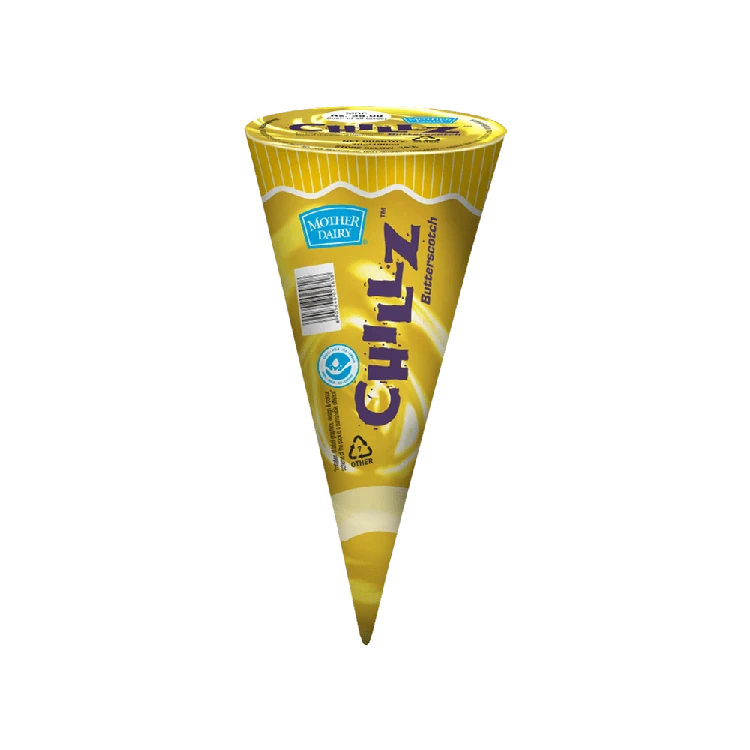 Mother Dairy Butterscotch Ice Cream Cone