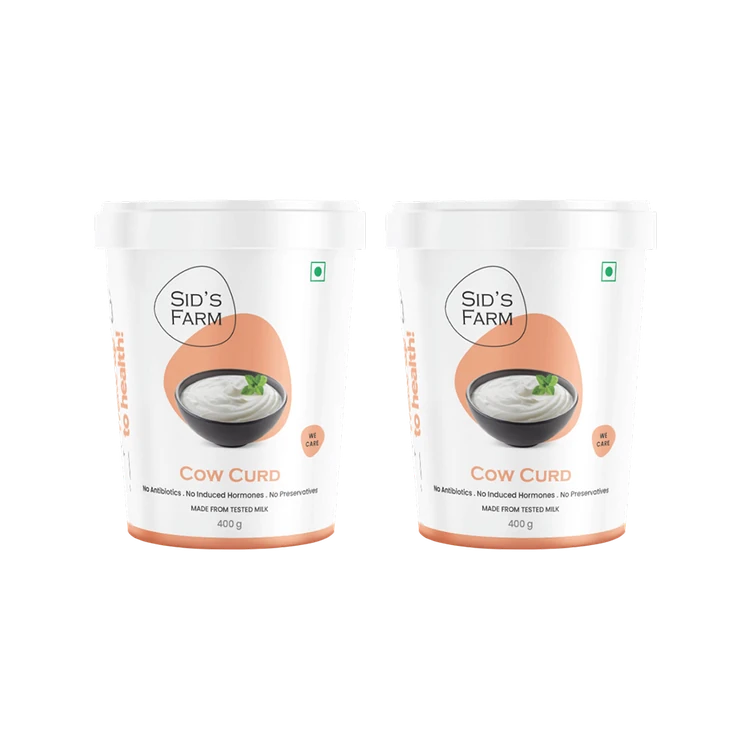 Sids Farm Cow Cup Curd - Pack of 2