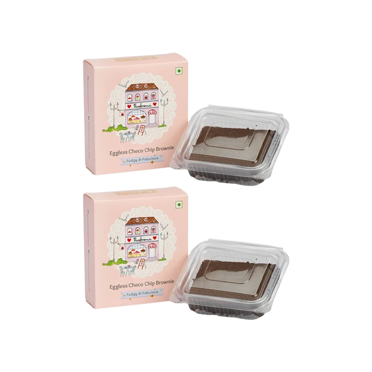 Theobroma Eggless Choco Chip Brownie - Pack of 2