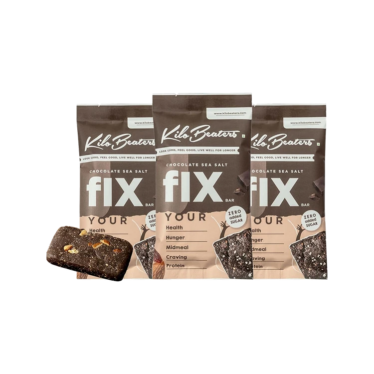 Kilobeaters Chocoloate Sea Salt Fix Protein Bar (pack of 3)