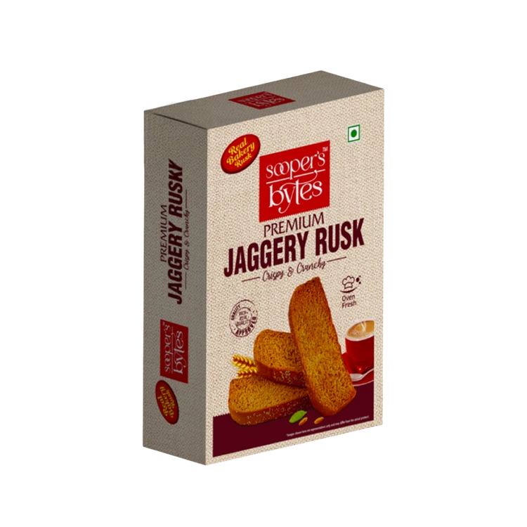 Sooper's Bytes Premium Gur/Jaggery Rusk