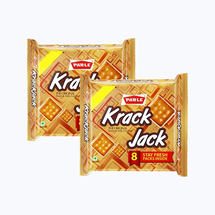 Parle Krackjack Original Sweet & Salty Biscuits - Pack of 2