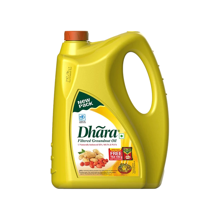 Dhara Filtered Groundnut Oil (0% Trans Fat) (Kadale Enne)