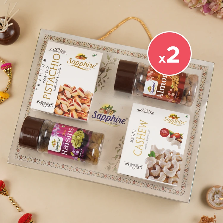 Sapphire Divine Dry Fruits Gift Pack - Pack of 2 (Dry Fruits Udugore Pack)