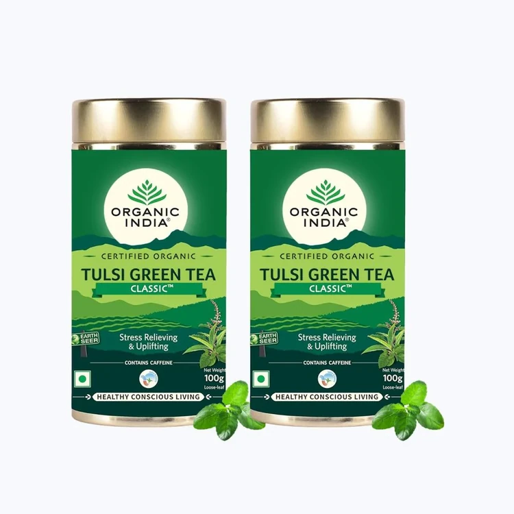 Organic India Tulsi Original Green Tea (Classic) - Pack of 2