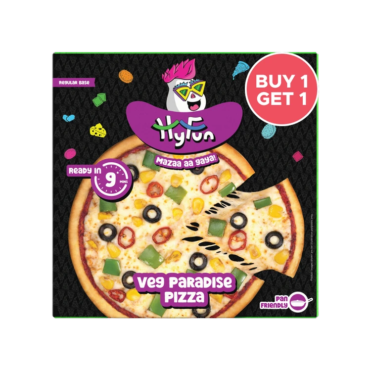 HyFun Veg Paradise Pizza (Regular Base) - Buy 1 Get 1 Free