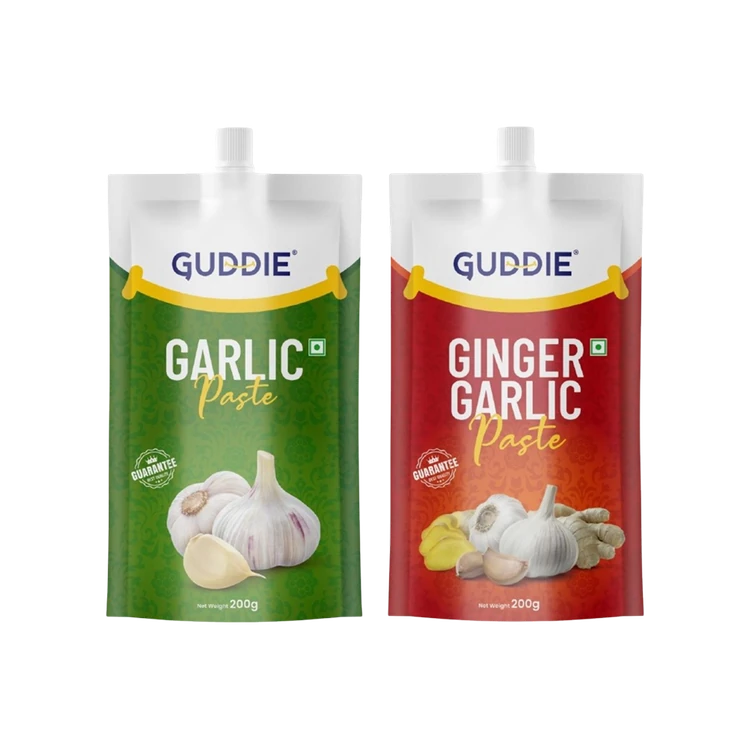 Guddie Naturally Processed Ginger Garlic Paste & Garlic Paste